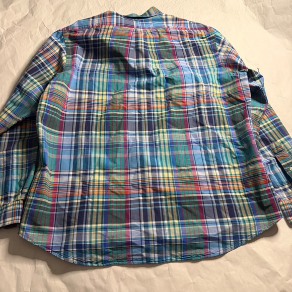 Polo Ralph Lauren Mens Plaid Madras Flesh Pony Button Long Sleeve Shirt XXL - Picture 3 of 7